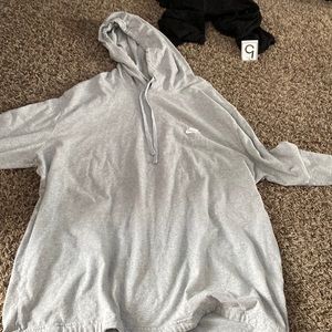 grey nike hoodie no pocket